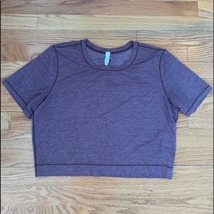 LULULEMON Short Sleeve Cropped Top